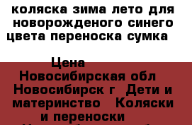 коляска зима лето для новорожденого,синего цвета,переноска,сумка, › Цена ­ 4 000 - Новосибирская обл., Новосибирск г. Дети и материнство » Коляски и переноски   . Новосибирская обл.,Новосибирск г.